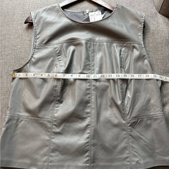 H&M 'Divided' Faux Leather Tank - Size XL - Picture 5 of 8